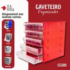 Gaveteiro Organizador Profissional Multiuso 5 Gavetas Amplas e Reforçadas - CG505 Magus