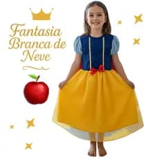 Fantasia Princesa Branca de Neve Infantil Hallowen Criança