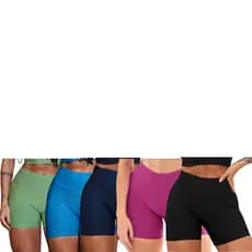 Kit 5 Short Legging Treino Roupa De Academia Fitness Corrida Esporte Caminhada Crossfit