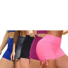 Kit 5 Short Empina Bumbum Caminhada Treino Academia Esporte Varias Cores