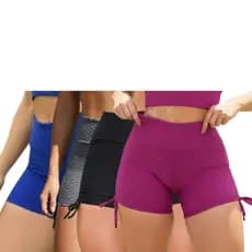 Kit 4 Short Empina Bumbum Caminhada Treino Academia Esporte Varias Cores