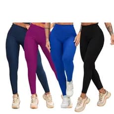 Kit 4 Calça Legging Grossa Roupa Academia Bolha 3d Fitness Esporte Treino Leg