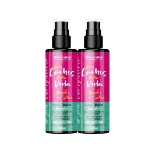 Kit  Com 2 Spray Meus Cachos Minha Vida Ativador De Cachos 200ml Rhenuks