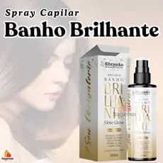 Spray Capilar efeito GLOSS   BANHO BRILHANTE RHENUKS 200ML