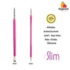 Palito unha + Espátula mista Slim Manicure Podologia