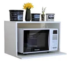 Suporte microondas e forninho cozinha MDF branco resistente, fácio montagem, fabricaçao propria