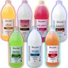 Shampoo 2 litros Liso Extraordinário Ceramidas Coconut Milk Erva Doce Neutro Queratina e Argan lavatório salão de belezA