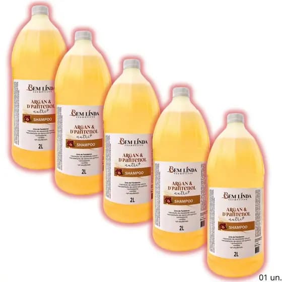 Shampoo Argan e D'Pantenol 2 litros salao de beleza lavatório restauração dos fios limpeza eficiente
