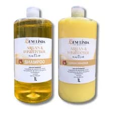 Kit de Argan e D'Pantenol 1 litro Salão De Beleza Profissional Cheiroso