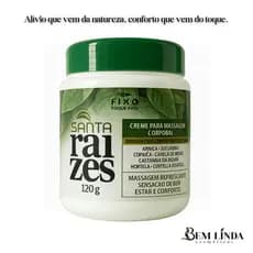 Creme de Massagem Santa Raízes 120gr |Para alívio de dores musculares | Arnica, hortelã, copaiba
