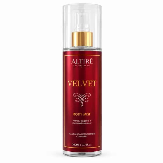 Body Splash Altiré Velvet 200ml Original Body Mist Perfume Feminino Desodorante Corporal Premium Suave