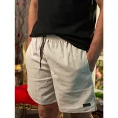 Bermuda ou shorts de Linho básica com bolso embutido