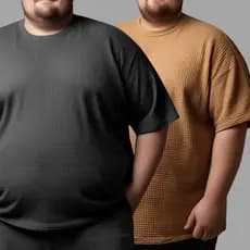 Kit 2 Camiseta Oversized Texturizada Reta Plus Size