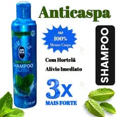 Shampoo Anticaspa  Nova formula 250ml 3 em 1 Cabelo, Barba, Bigode