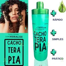 Máscara Cachoterapia Cabelos Cacheados Perfeitos Lisoterapia - Hidralize 1L - cacho  brilho Extremo