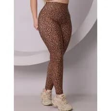 Calça Legging Feminina Estampa Onça Animal Print – Fitness Academia Tecido Grosso Sem Transparência