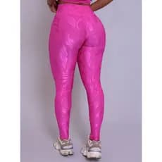 Legging Feminina Texturizada Poliamida Cirrê Winner Academia Fitness Alta Compressão Zero Transparência