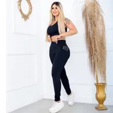 Calça Legging Com Bolso Lateral Poliamida Grossa Sem Transparência UV50+ Corrida Treino Academia