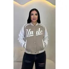 Jaqueta Feminina Casaco College Colegial Estiloso Peluciada Forrada Por Dentro Quentinha Inverno Bomber Varsity