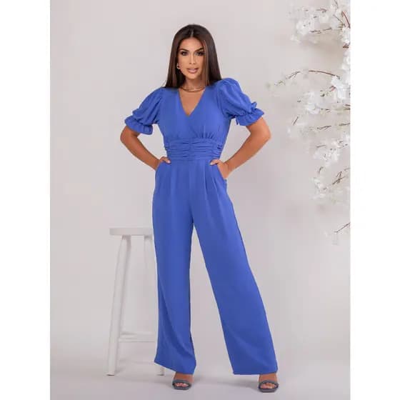 Macacão Longo Feminino Pantalona Duna Luxo Confortável Verão