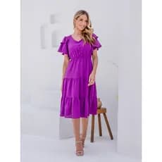 Vestido Midi, Canelado, Curtinho, Manga Curta, Gola Colarinho, Com Nó Na Frente, Leve, Liso, Elegante, Sofisticado, Vestido De Mar, Vestido Longo, Vestido De Festa, Vestido Manga Longa, Vestido Casual, Vestido Social, Vestido Xadrez, Vestido Colado, Vest