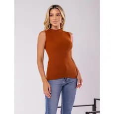 Blusa Feminina Moda Trico Garrafinha Gola Alta Moda Tricot