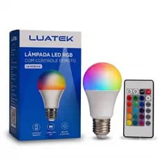 Lâmpada de LED RGB Colorida 5W com Controle Remoto Luatek - LK-RGB-5W