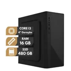 Pc Computador Cpu Core I3 4a Geração 16gb Ddr3 Ssd480gb Wifi 16 Gb