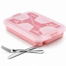 Organizador de Talheres para Gaveta com Tampa e Divisórias/Rosa