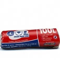 Saco de Lixo Dover Roll Preto Reforçado – 100L (75cm x 1,05m)