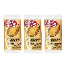 Kit 21 Un - Aparelho de Barbear BIC Sensitive Shaver Leve 7 Pague 5 Unidades
