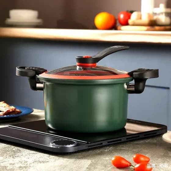 Panela de Micropressão de Aço Inox 3,5L Doméstica À Prova de Explosão Aquecimento Rápido