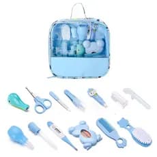 Kit 13 Peças Higiene Bebê Recém-Nascido,Cortador Unha, Escova e Pente Cabelo, Presente Essential JH