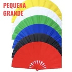 Leque Oriental Grande ou Pequena - Material Resistente Cores Únicas Lisas