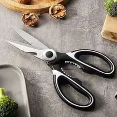 Tesoura Multifuncional de Cozinha Lâminas de Inox Corta Carne Legumes Ossos Nozes Abridor JH
