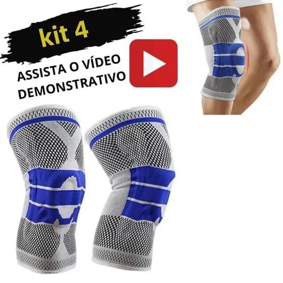 Joelheira Compressão Flexivel 3D Ortopedica Esportiva Anel e Haste Flexivel Treino Alívio Dor Joelho -yumi