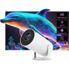 Projetor HY300 Original Portátil Smart Android 11 4K Ultra HD HDMI Wifi Bluetooth Alto Falante Embutido
