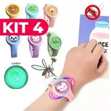Pulseiras Repelente Infantil Bebe Anti Mosquito Com Led