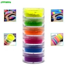 Kit 6 Pó Neon  Torre Para Decoração de Unhas Maquiagem Para Unha OFERTA
