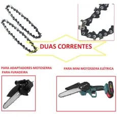 2 (Duas) Correntes para mini motosserra elétrica  para sabres de 6 Polegadas.
