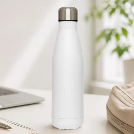 Garrafa Aço Inox 750ml Branca Ideal Para O Dia A Dia Academia