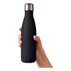 Garrafa Inox 750ml antivazamento academia  dia a dia Cor Preto