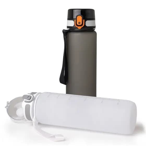 Garrafa Plastica 1 Litro Squeeze Com Canudo Alça Para Academia Esporte