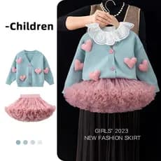 Lange roupas infantis meninas Cardigan de manga comprida estilo primavera 2025 novo estilo moda camisola crianças bebê l