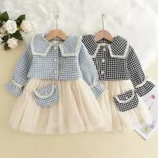 Bear Leader Girls Clothing Set 2-6 Years Spring Autumn Plain Knitted Vest+Coat+Bag 3 Pcs D