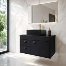 Armário para Banheiro 60cm MDF com Cuba de sobrepor