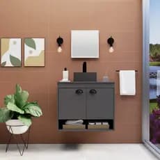 Gabinete de Banheiro 100% MDF - Latina 50 cm