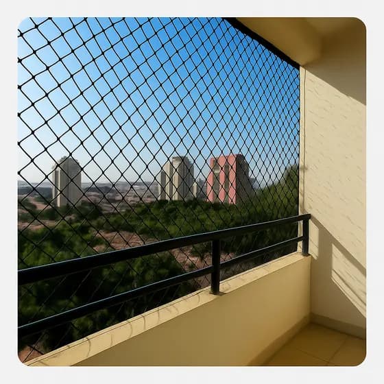 Kit Completo Rede De Proteção 8m² Para Sacadas Janelas Gatos Crianças