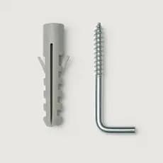 Escápula com Bucha Kit Completo Gancho L 6mm 8mm 10mm Aço Resistente