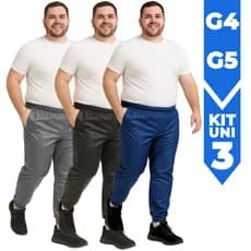 Kit 3 Calça Plus Size Masculina Academia G4 e G5